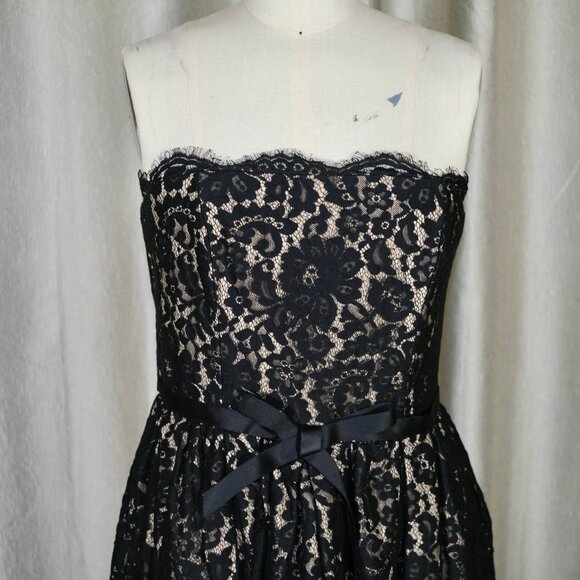 Robert Rodriguez Strapless Fit & Flare Lace Dress - Size 10 - Picture 7 of 12
